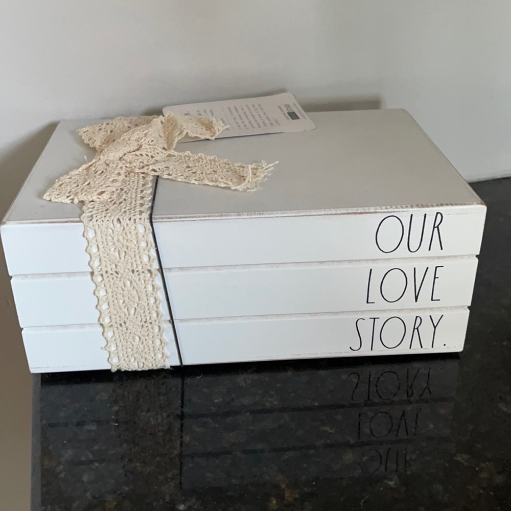 Rae Dunn - OUR LOVE STORY - wood stacker